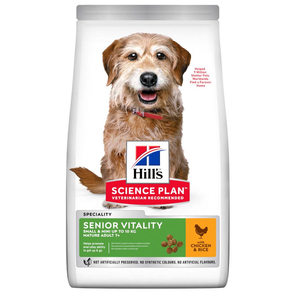 Hill's Science Plan Mature Adult Senior Vitality 7+ Small & Mini with Chicken - Economy Pack: 2 x 6kg