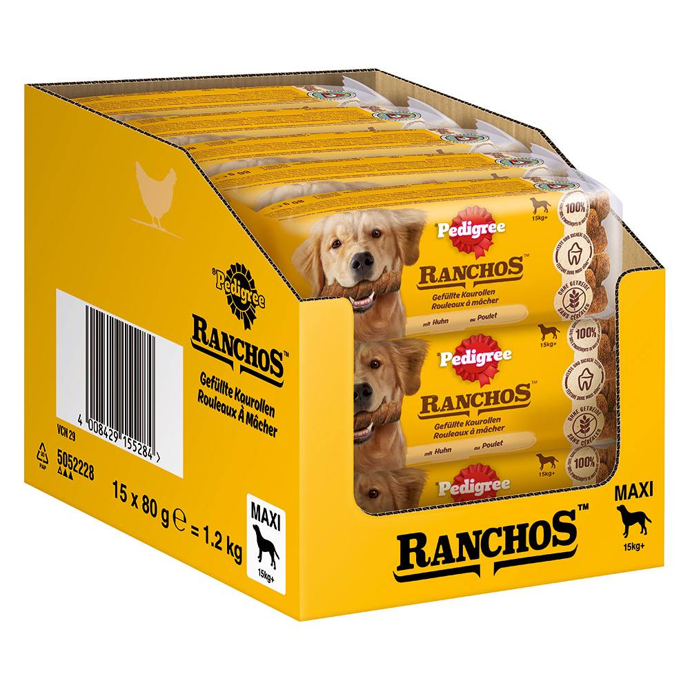 Pedigree Ranchos Filled Chew Rolls - Maxi - Chicken 